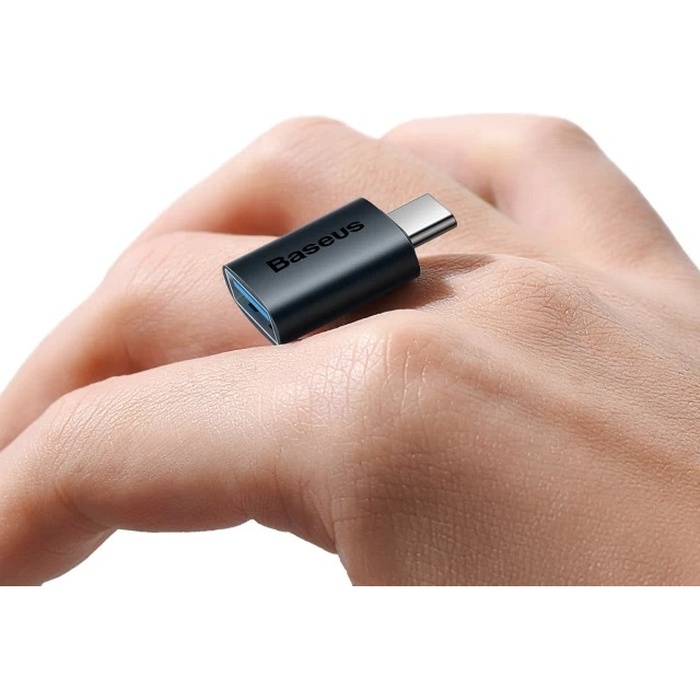 Покупка Адаптер BASEUS Ingenuity Mini OTG Type-C to USB-A 3.1 Blue (ZJJQ000003)