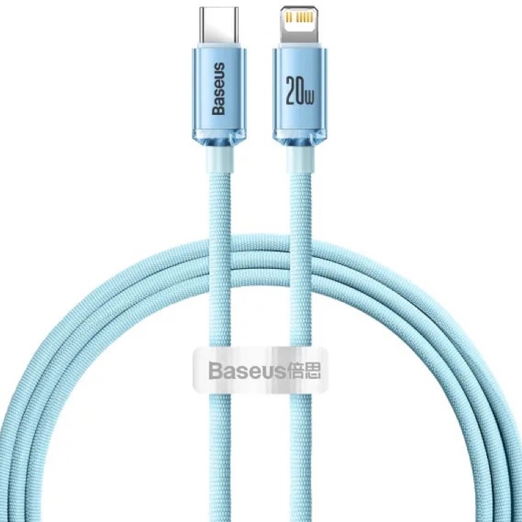 Кабель BASEUS Gem Fast-Charging Data Cable USB-C to Lightning 20W 1 m Galaxy Blue (P10373001311-00)