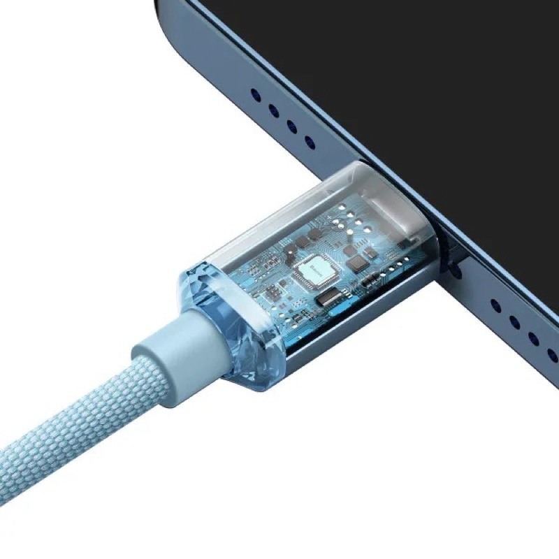 Внешний вид Кабель BASEUS Gem Fast-Charging Data Cable USB-C to Lightning 20W 1 m Galaxy Blue (P10373001311-00)