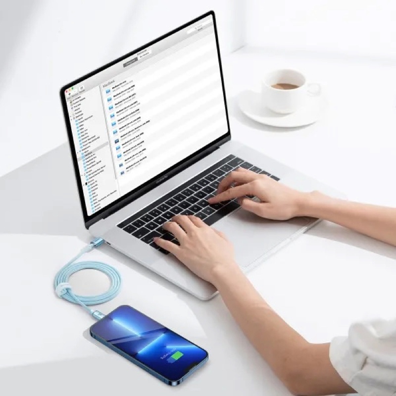 Обзор Кабель BASEUS Gem Fast-Charging Data Cable USB-C to Lightning 20W 1 m Galaxy Blue (P10373001311-00)