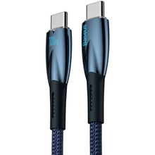 Кабель BASEUS Glimmer Series Fast Charging Data Cable Type-C to Type-C 100W 1 m Blue (CADH000703)