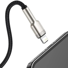 Кабель BASEUS Cafule Series Metal Data Cable USB to Lightning 2.4A 0.25 m Black (CALJK-01)