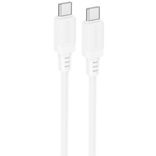 Кабель BOROFONE BX115 Lotto silicone charging data Type-C to Type-C 60W 1 m White (6941991119699)