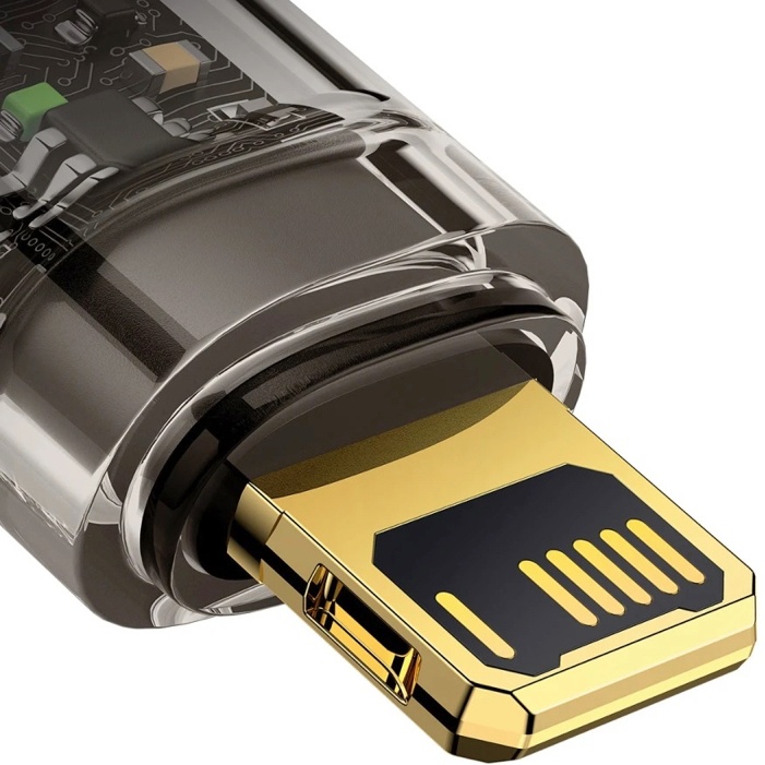 Внешний вид Кабель BASEUS Explorer Series Auto Power-Off Fast Charging Data Cable USB to Lightning 2.4A 1 m Black (CATS000401)