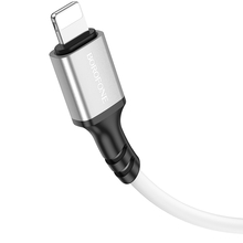 Кабель BOROFONE BX83 iP Famous silicone charging data cable USB to Lightning 2.4A 1 m White (6974443386363)