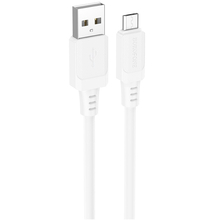 Кабель BOROFONE BX115 Lotto silicone USB-2,4A 1 m White (6941991119651)
