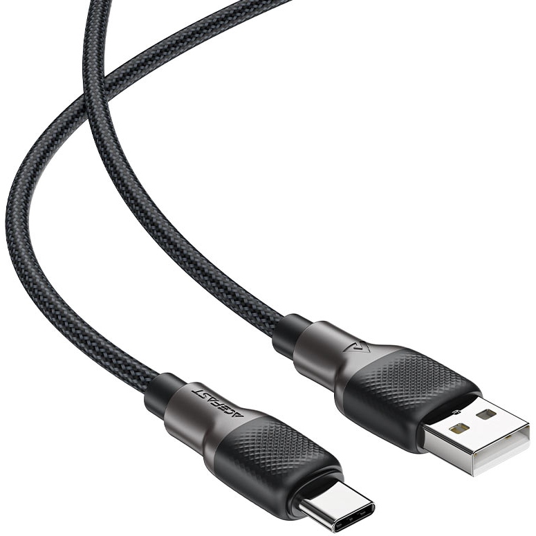 Кабель ACEFAST C10-04 USB to Type-C 3A 1.2 m Black (6974316283126) Підсвітка False