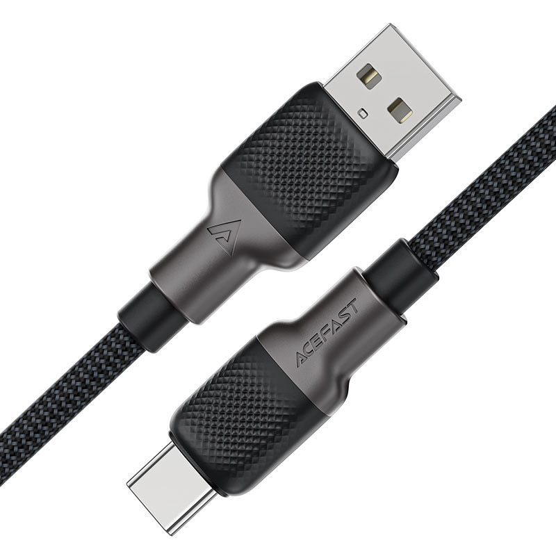 Кабель ACEFAST C10-04 USB to Type-C 3A 1.2 m Black (6974316283126) Довжина 1.2