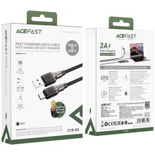 Кабель ACEFAST C10-04 USB to Type-C 3A 1.2 m Black (6974316283126)