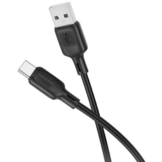 Кабель BOROFONE BX113 Lenny silicone charging data cable Type-C 3м Black (6941991115554) Тип USB - USB Type-С
