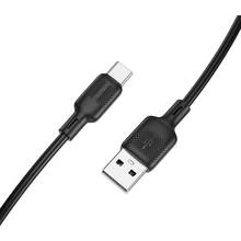Кабель BOROFONE BX113 Lenny silicone charging data cable Type-C 3м Black (6941991115554)