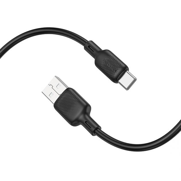Кабель BOROFONE BX113 Lenny silicone charging data cable Type-C 3м Black (6941991115554) Довжина 3