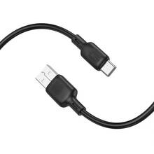 Кабель BOROFONE BX113 Lenny silicone charging data cable Type-C 3м Black (6941991115554)