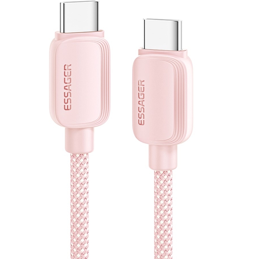 Кабель ESSAGER USB-C - USB-C 100W 1.0 м Pink (EXCTT1-WL04-P)