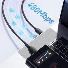 Кабель ESSAGER USB-C - USB-C 100W 2.0 м White (EXCTT1-WLA02-P)