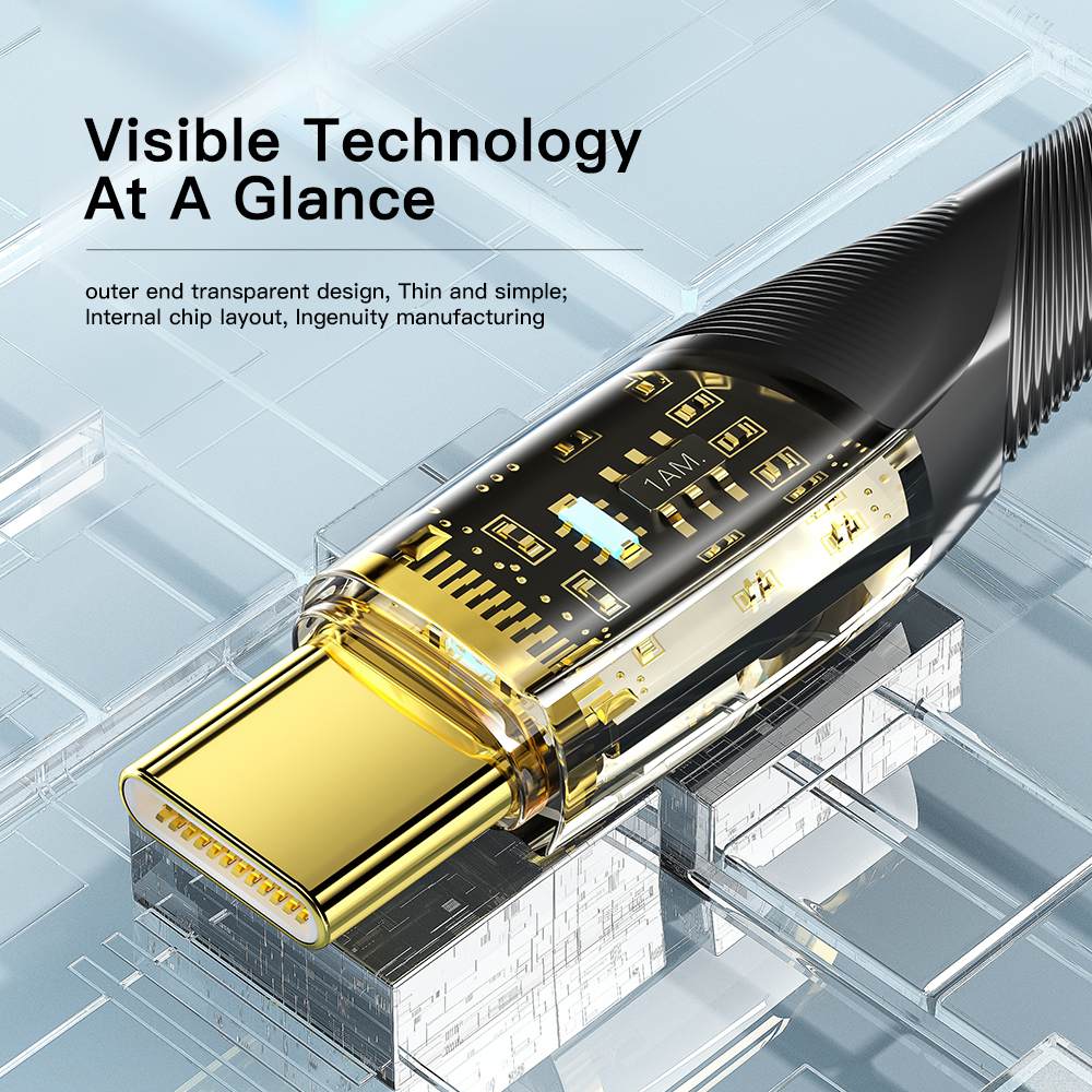 Заказать Кабель ESSAGER USB 2.0 AM - USB-C 2.0 м 7A Black (EXCT-XJA01-P)