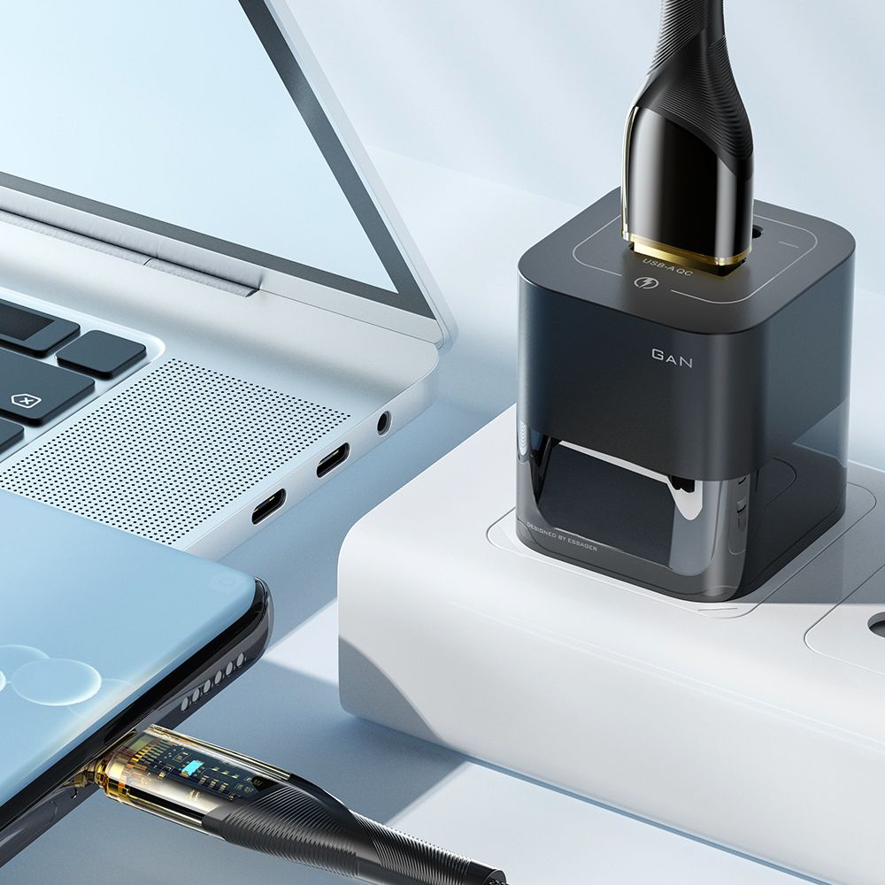 Фото 4 Кабель ESSAGER USB 2.0 AM - USB-C 2.0 м 7A Black (EXCT-XJA01-P)