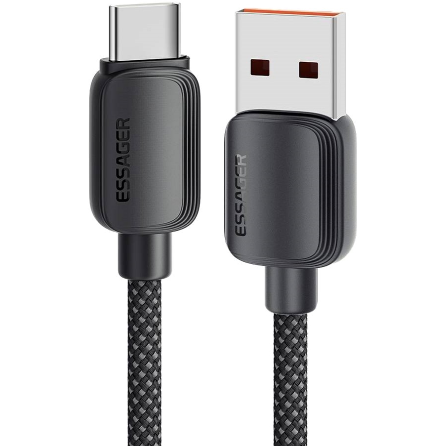Кабель ESSAGER USB 2.0 AM - USB-C 100W 3.0 м Black (EXC7A-WLC01-P)