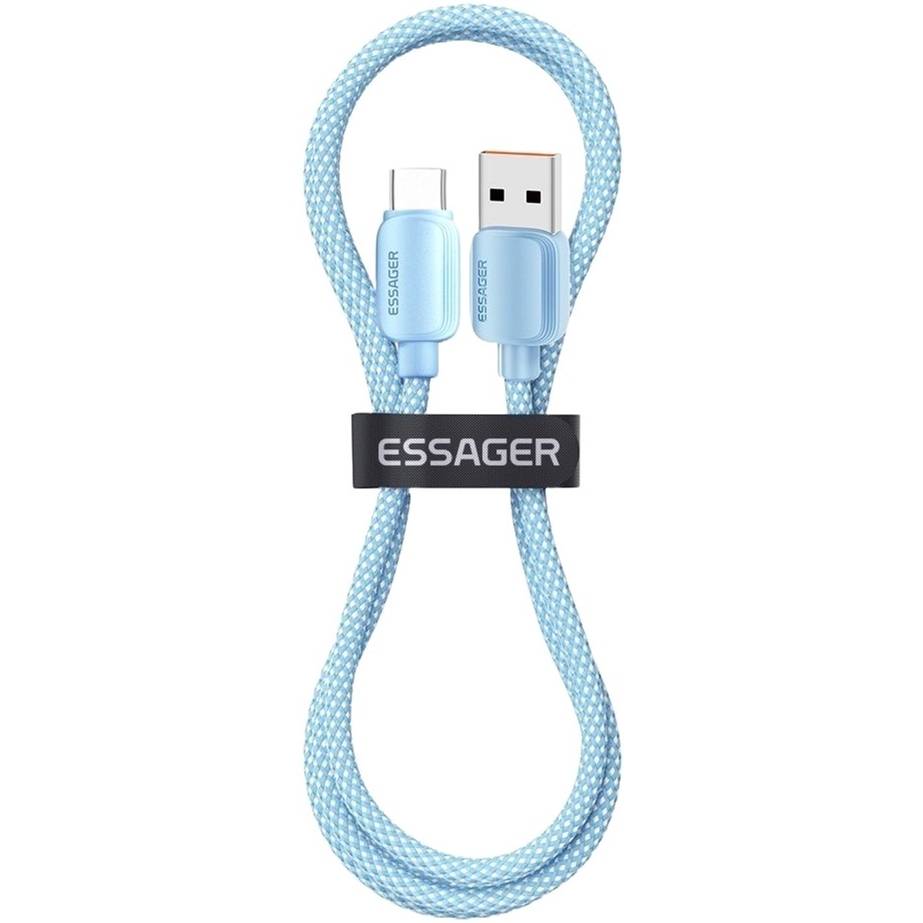 Кабель ESSAGER USB 2.0 AM - USB-C 100W 2.0 м Blue (EXC7A-WLA03-P) Подсветка False