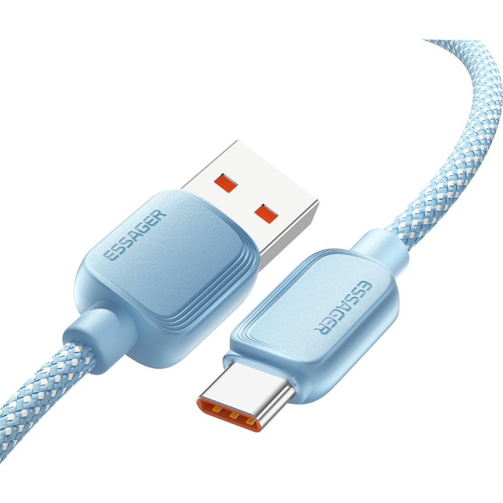 Кабель ESSAGER USB 2.0 AM - USB-C 100W 2.0 м Blue (EXC7A-WLA03-P) Длина 2