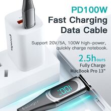 Кабель ESSAGER USB Type-C - USB Type-C 100W 2 м Black (ES-XCTT1-YDA01)