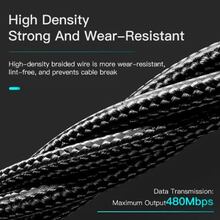 Кабель ESSAGER USB - USB Type-C 3 м Black (EXCT-LSC01)