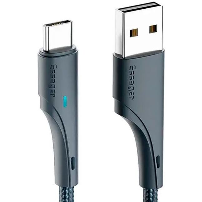 Кабель ESSAGER USB - USB Type-C 3 м Black (EXCT-LSC01)