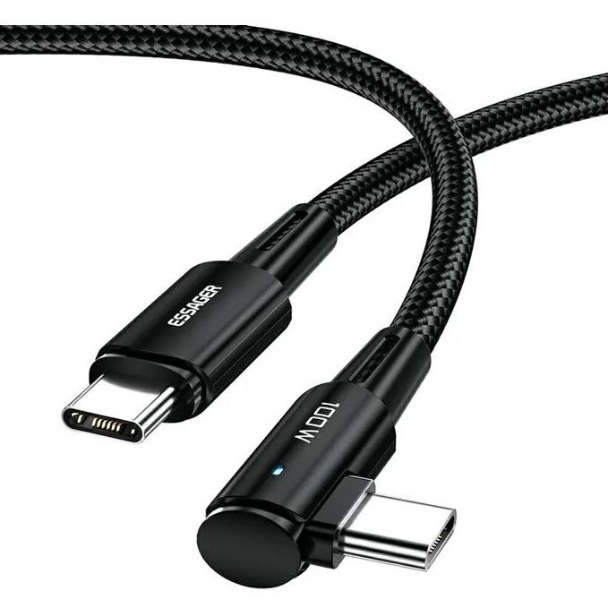Кабель ESSAGER USB Type-C - USB Type-C 100W 3 м Black (EXCTT1-CGWTC01)