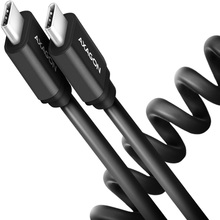 Кабель AXAGON USB Type-C - USB Type-C 0.6M 60W TWISTER Black (BUCM-CM10TB)