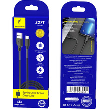 Кабель SKYDOLPHIN S27L Spring Anti-Brake USB - USB Type-C 1 м Black (SDUSB-000611)