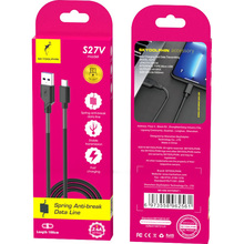 Кабель SKYDOLPHIN S27V Spring Anti-Brake USB - micro USB 1 м Black (SDUSB-000613)