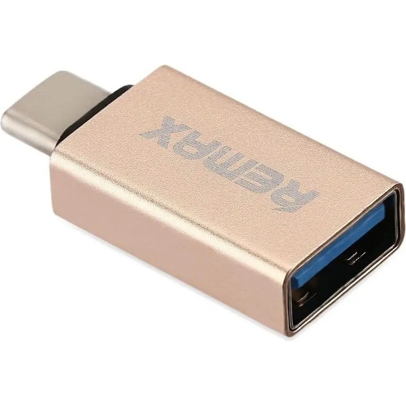 Адаптер REMAX Glance USB-USB Type-C RA-OTG1 Gold (6954851289753) Дополнительно OTG-адаптер для устройств с разъемом Type-C; передача данных по протоколу USB 3.0
