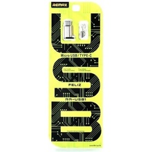 Адаптер REMAX RA-USB1 Feliz microUSB-USB Type-C Gold (6954851289807)