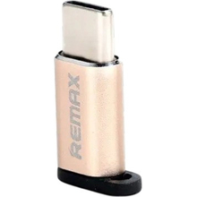 Адаптер REMAX RA-USB1 Feliz microUSB-USB Type-C Gold (6954851289807)