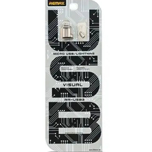 Адаптер REMAX RA-USB2 Visual microUSB-Lightning Gold (6954851289814)