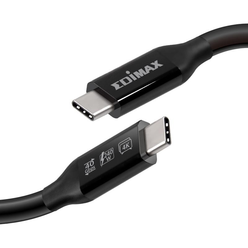 Кабель EDIMAX UC4 V2 USB Type-C - USB Type-C M/M Thunderbolt 3 1м Black (UC4-010TB)