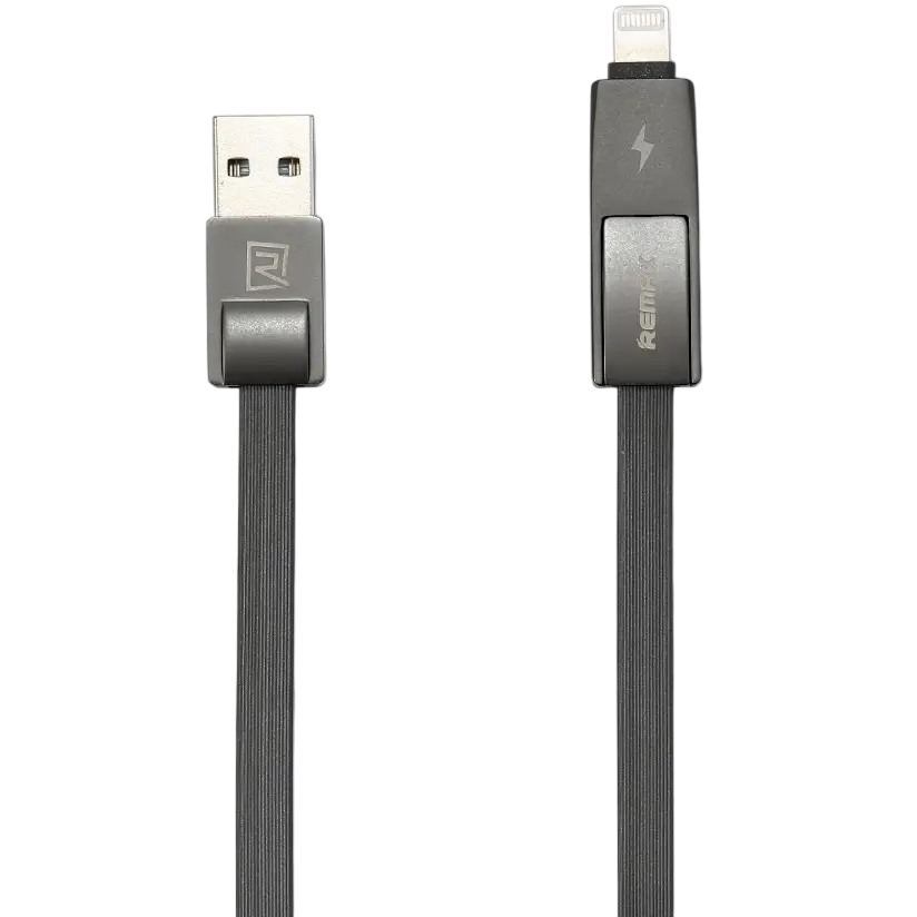 Кабель REMAX RC-042t Strive USB - Lightning + micro USB M/M 1 м Black (6954851272939)