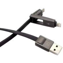 Кабель REMAX RC-042t Strive USB - Lightning + micro USB M/M 1 м Black (6954851272939)