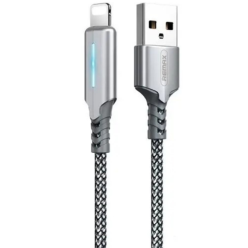 Кабель REMAX RC-123i Gonyu USB - Lightning M/M 2.4 A 1 м Silver (6972174151939)