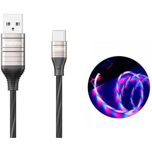 Кабель REMAX RC-130 USB - Type-C M/M 1 м Black (6954851231707)