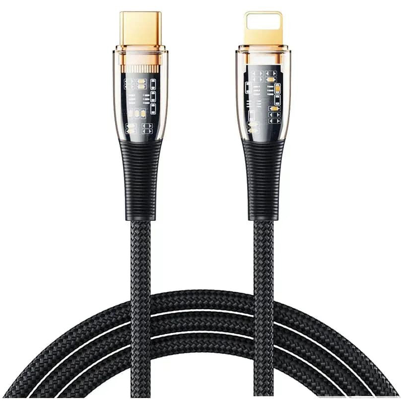 Кабель REMAX RC-C061 Explore USB Type-C - Lightning M/M 20W 1.2 м Black (6954851206712)