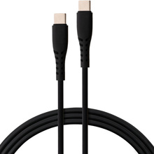 Кабель VINGA USB Type-C - USB Type-C 1.2m 60W Silicon Black (VCDCCC2612SB)