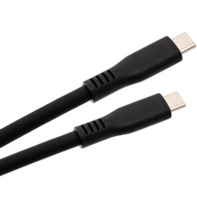 Кабель VINGA USB Type-C - USB Type-C 2.0m UBS3.2 Gen2 10G 240W Chip Silicon Black (VCPDCCC3242SB)