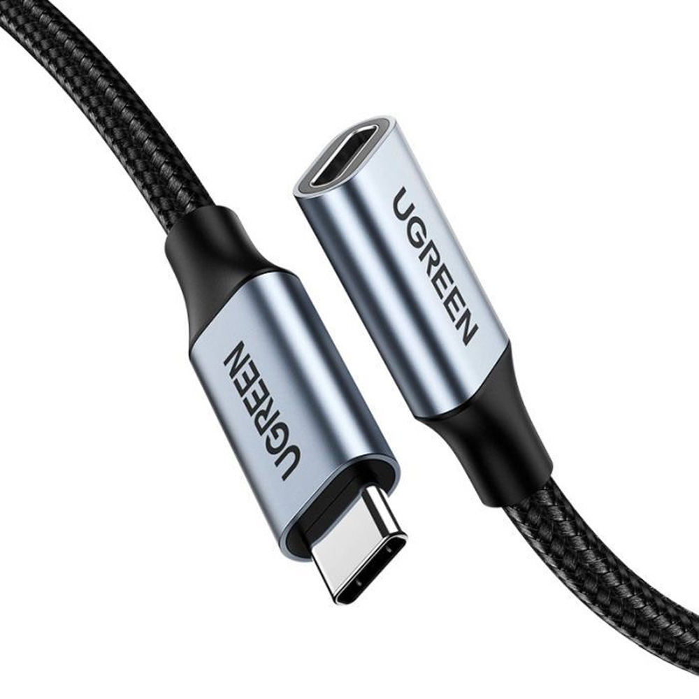 Покупка Кабель UGREEN USB Type-C - USB Type-C M/F 0.5m 5A USB 3.1 Gen2 10Gbps Вlack (80810)