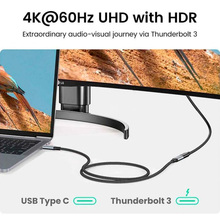 Кабель UGREEN USB Type-C - USB Type-C M/F 0.5m 5A USB 3.1 Gen2 10Gbps Вlack (80810)