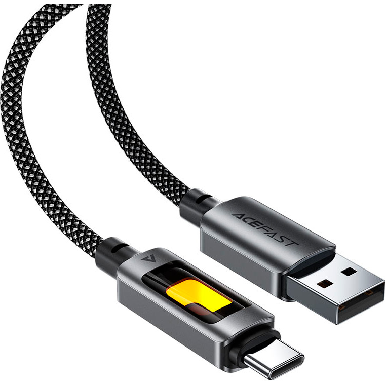 Кабель ACEFAST USB 2.0 AM to USB-C 1.2 м Black (6974316284673) Дополнительно USB 2.0 (до 480 Мбит/с), макс. ток зарядки 3 А, макс. мощность 60 Вт, поддержка Power Delivery 2.0 и Qualcomm Quick Charge 2.0