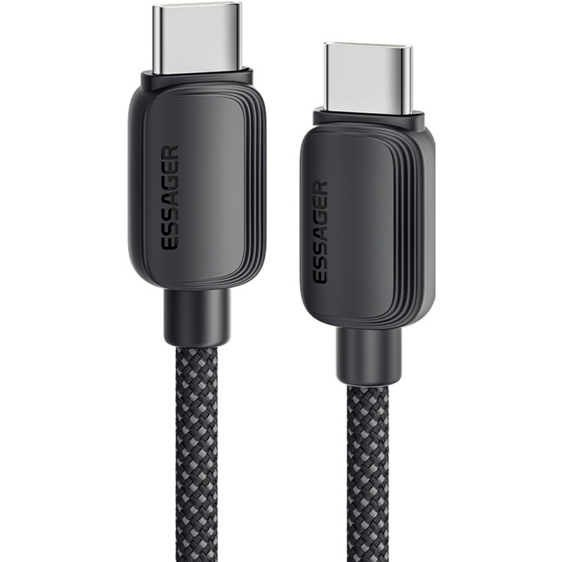 Кабель Essager Breeze USB-C to USB-C 100W 1м Black (EXCTT1-WL01-P)