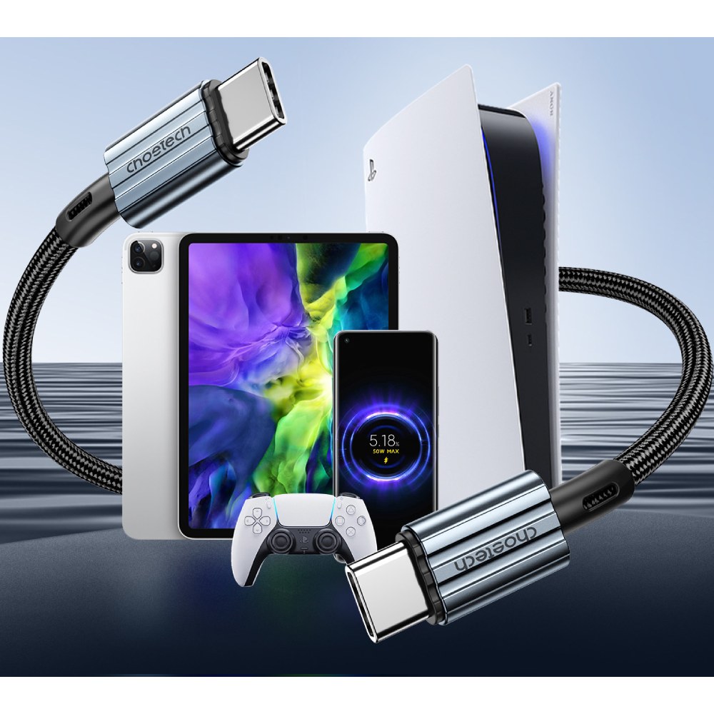 Кабель CHOETECH USB-C to USB-C PD60W 2 м Black (6932112105035) Довжина 2