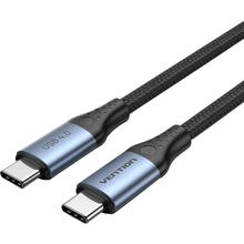 Кабель VENTION USB-C до USB-C Thunderbolt 4 1.0 м Gray Aluminum Alloy (TAVHF)