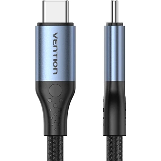 Кабель VENTION USB-C до USB-C Thunderbolt 4 1.0 м Gray Aluminum Alloy (TAVHF) Додатково Потужність: 240W; 50V/5A